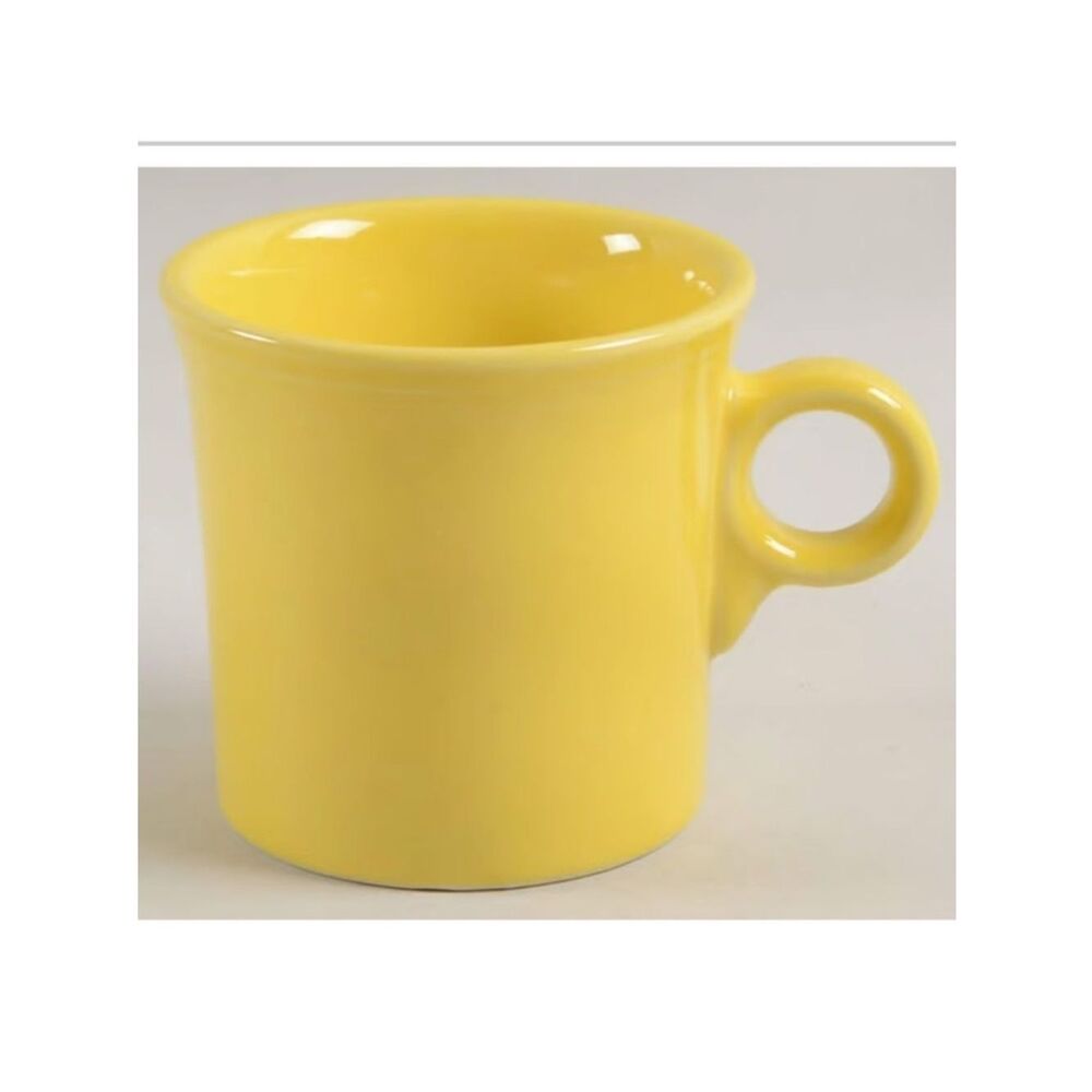 Fiestaware ring handle 10oz Sunflower yellow coffee mug